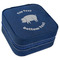 Barbeque Travel Jewelry Boxes - Leather - Navy Blue - Angled View