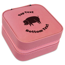 Barbeque Travel Jewelry Boxes - Pink Leather (Personalized)