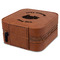 Barbeque Travel Jewelry Boxes - Leatherette - Rawhide - View from Rear