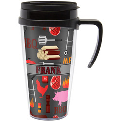 Barbeque Acrylic Travel Mug with Handle (Personalized)