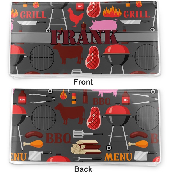 Barbeque Vinyl Check Book Cover - Front and Back