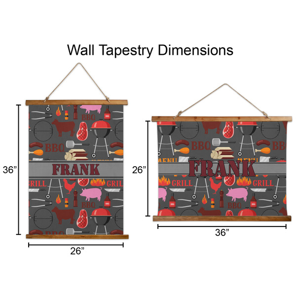 Barbeque Wall Hanging Tapestries - Parent/Sizing