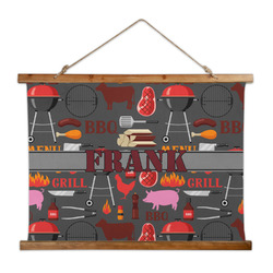 Barbeque Wall Hanging Tapestry - Wide (Personalized)