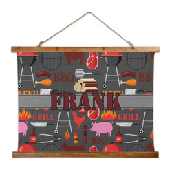 Barbeque Wall Hanging Tapestry - Wide (Personalized)