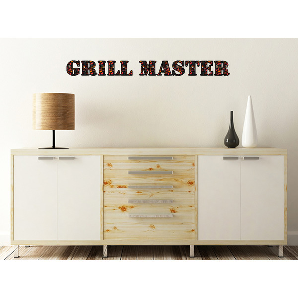 Barbeque Wall Name Decal On Wooden Desk
