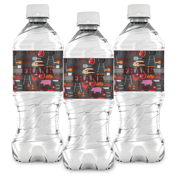 Barbeque Water Bottle Labels - Front View