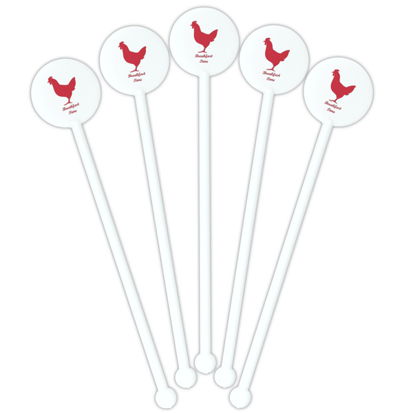Barbeque White Plastic 5.5" Stir Stick - Fan View