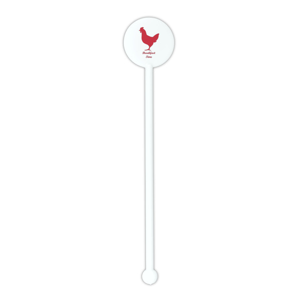 Barbeque White Plastic 5.5" Stir Stick - Round - Single Stick