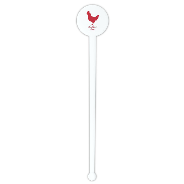 Barbeque White Plastic 7" Stir Stick - Round - Single Stick