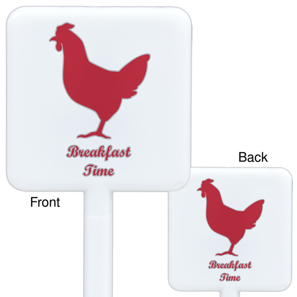 Barbeque White Plastic Stir Stick - Double Sided - Approval