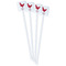 Barbeque White Plastic Stir Stick - Double Sided - Square - Front