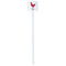 Barbeque White Plastic Stir Stick - Double Sided - Square - Single Stick