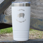 Barbeque 20 oz Stainless Steel Tumbler - White - Single Sided (Personalized)