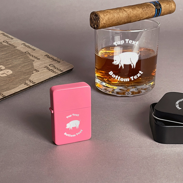 Barbeque Windproof Lighters - Pink - In Context