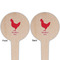 Barbeque Wooden 4" Food Pick - Round - Double Sided - Front & Back