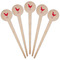 Barbeque Wooden 4" Food Pick - Round - Fan View