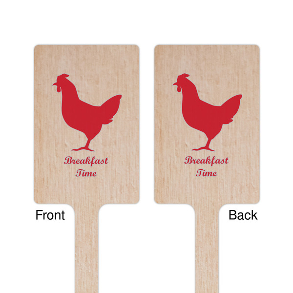 Barbeque Wooden 6.25" Stir Stick - Rectangular - Double Sided - Front & Back