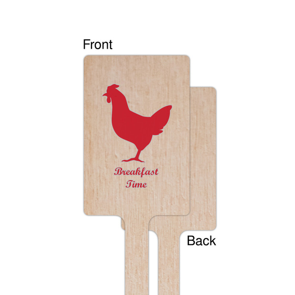 Barbeque Wooden 6.25" Stir Stick - Rectangular - Single - Front & Back