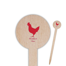 Barbeque 6" Round Wooden Food Picks - Single Sided (Personalized)