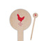 Barbeque Wooden 6" Food Pick - Round - Closeup