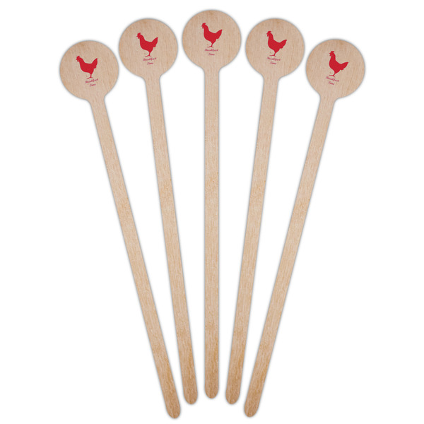 Barbeque Wooden 6" Stir Stick - Round - Fan View