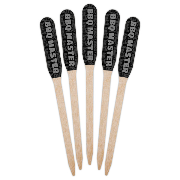 Barbeque Wooden Food Pick - Paddle - Fan View