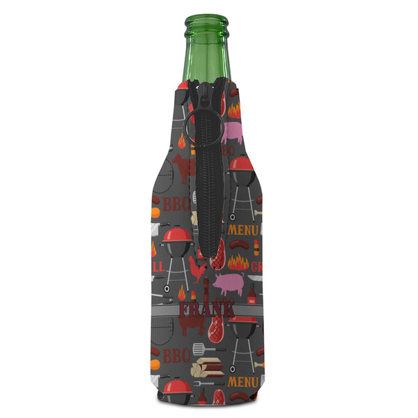 Barbeque Zipper Bottle Cooler - BACK (bottle)