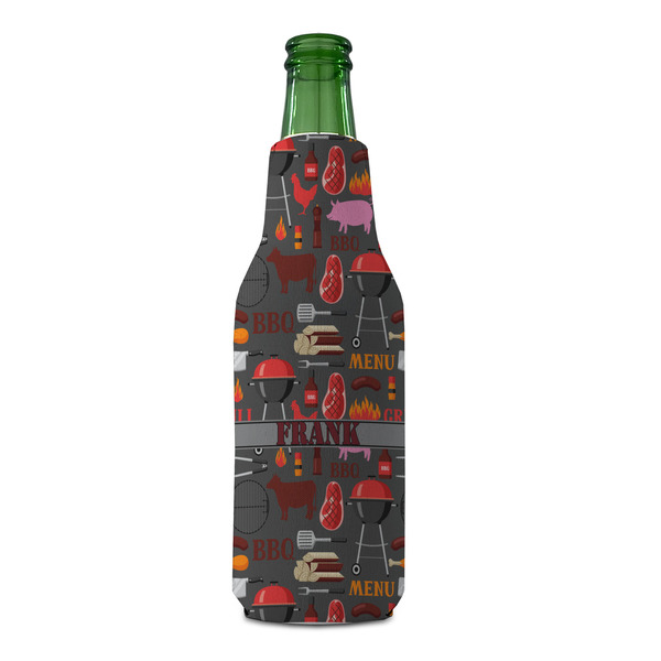 Barbeque Zipper Bottle Cooler - FRONT (bottle)