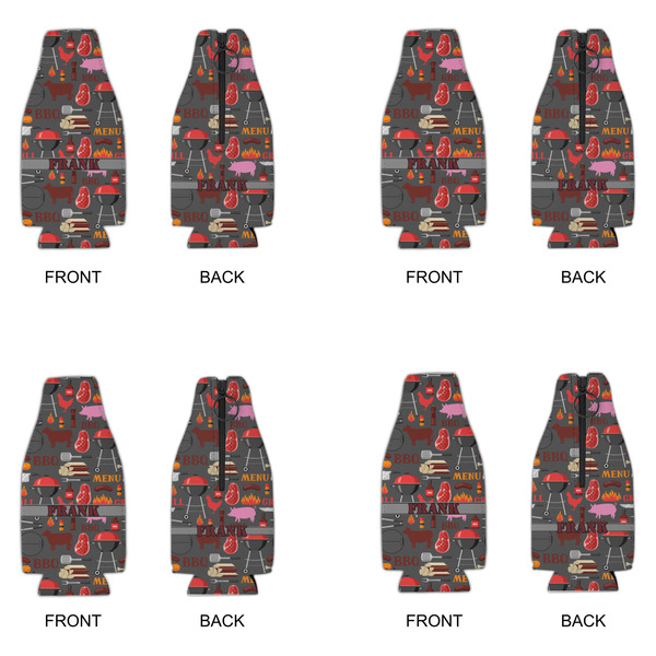 Barbeque Zipper Bottle Cooler - Set of 4 - APPROVAL