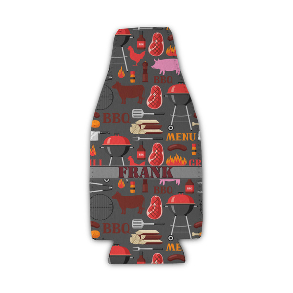 Barbeque Zipper Bottle Cooler - Set of 4 - FRONT