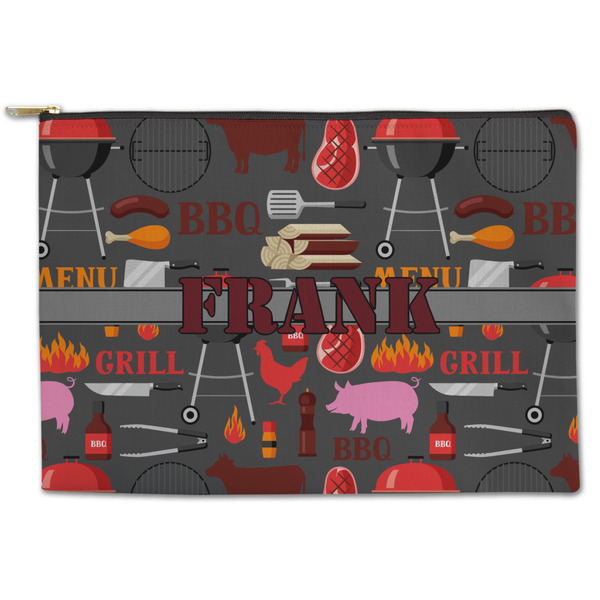 Custom Barbeque Zipper Pouch - Large - 12.5"x8.5" (Personalized)