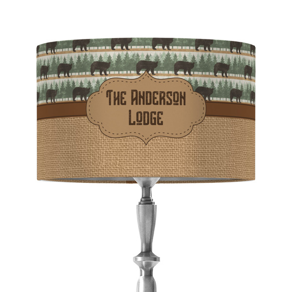 Custom Cabin 12" Drum Lamp Shade - Fabric (Personalized)