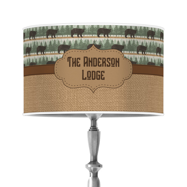 Custom Cabin 12" Drum Lamp Shade - Poly-film (Personalized)
