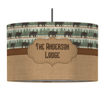 Cabin 12" Drum Pendant Lamp - Fabric (Personalized)