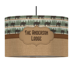 Cabin 12" Drum Pendant Lamp - Fabric (Personalized)