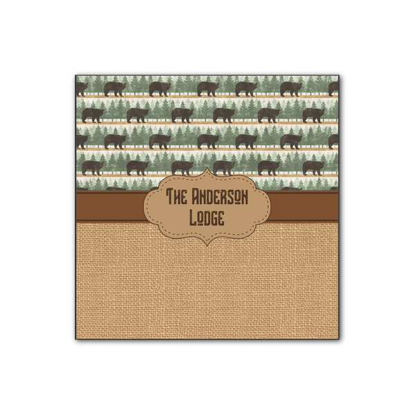 Custom Cabin Wood Print - 12x12 (Personalized)