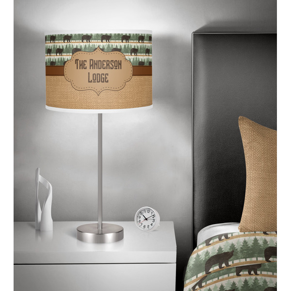Cabin 13 inch drum lamp shade - in room