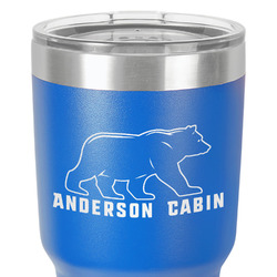 Cabin 30 oz Stainless Steel Tumbler - Royal Blue - Double-Sided (Personalized)