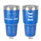 Cabin 30 oz Stainless Steel Ringneck Tumbler - Blue - Double Sided - Front & Back