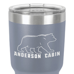 Cabin 30 oz Stainless Steel Tumbler - Grey - Single-Sided (Personalized)