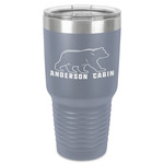 Cabin 30 oz Stainless Steel Tumbler - Grey - Single-Sided (Personalized)