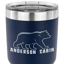 Cabin 30 oz Stainless Steel Tumbler - Navy - Double Sided (Personalized)