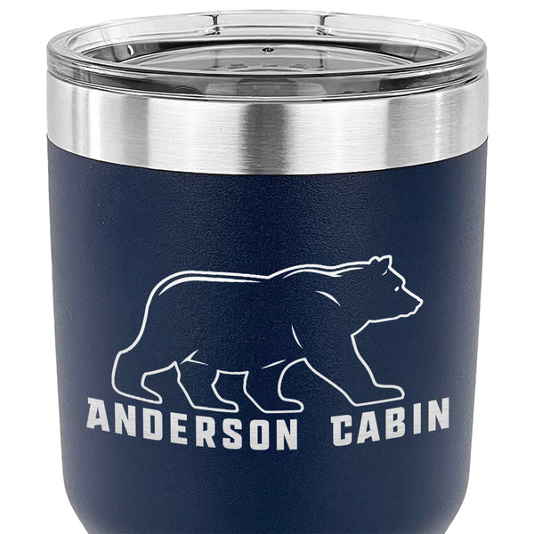 Cabin 30 oz Stainless Steel Ringneck Tumbler - Navy - CLOSE UP