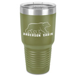 Cabin 30 oz Stainless Steel Tumbler - Olive - Single-Sided (Personalized)