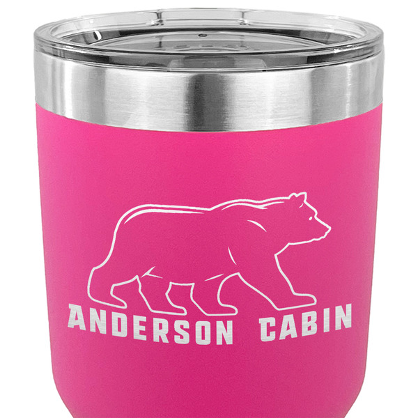 Cabin 30 oz Stainless Steel Ringneck Tumbler - Pink - CLOSE UP