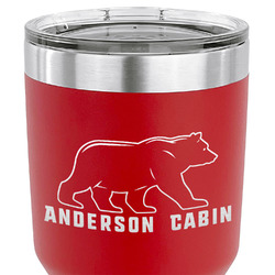 Cabin 30 oz Stainless Steel Tumbler - Red - Single Sided (Personalized)