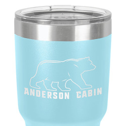 Cabin 30 oz Stainless Steel Tumbler - Teal - Double-Sided (Personalized)