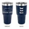Cabin 30 oz Stainless Steel Tumbler - Navy - Double Sided (Personalized)