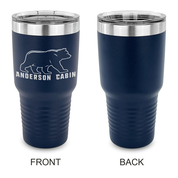 Cabin 30 oz Stainless Steel Ringneck Tumblers - Navy - Single Sided - APPROVAL