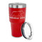 Cabin 30 oz Stainless Steel Ringneck Tumblers - Red - LID OFF